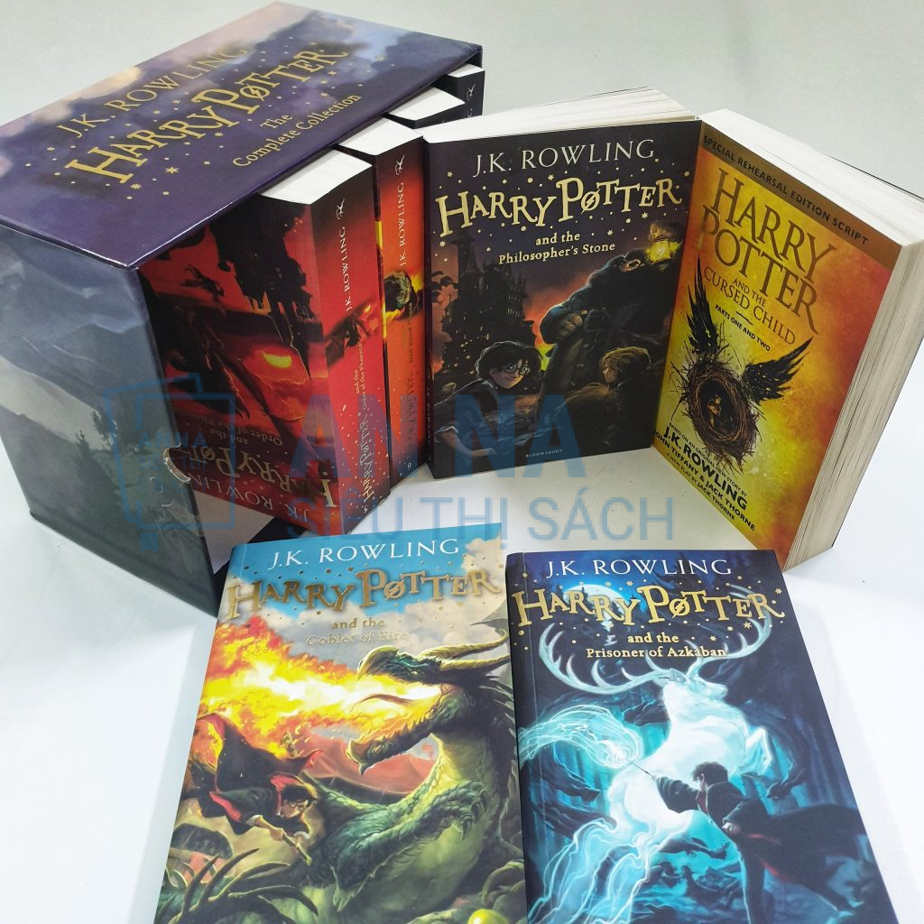 Harry Potter box set nhập 8 books kèm file audio