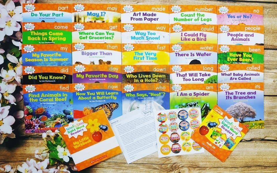 Nonfiction Sight Word Readers nhập 4 level kèm CD và Sticker