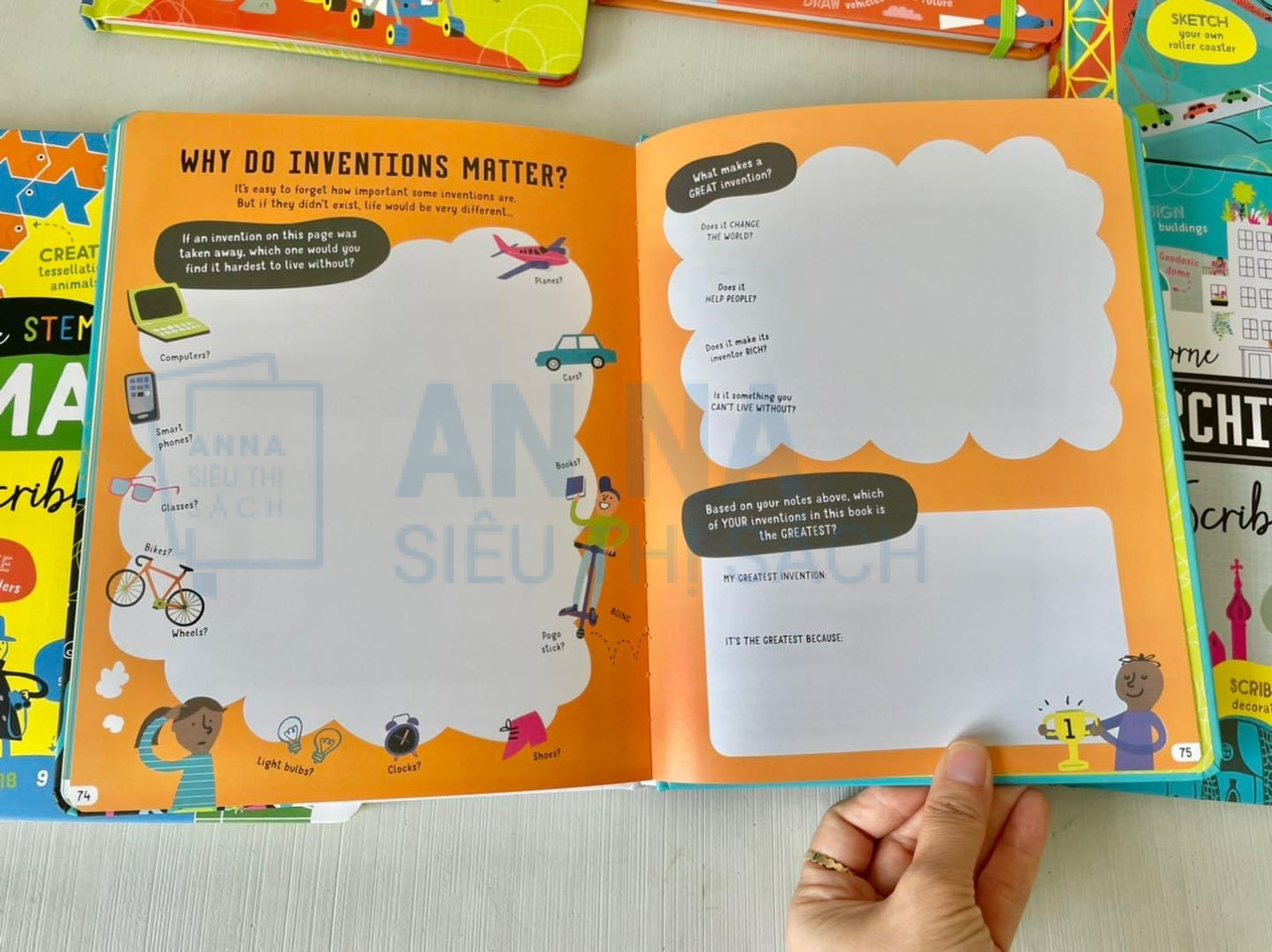 Usborne stem scribble book nhập 6 cuốn bìa cứng