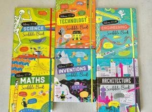 Usborne stem scribble book nhập 6 cuốn bìa cứng