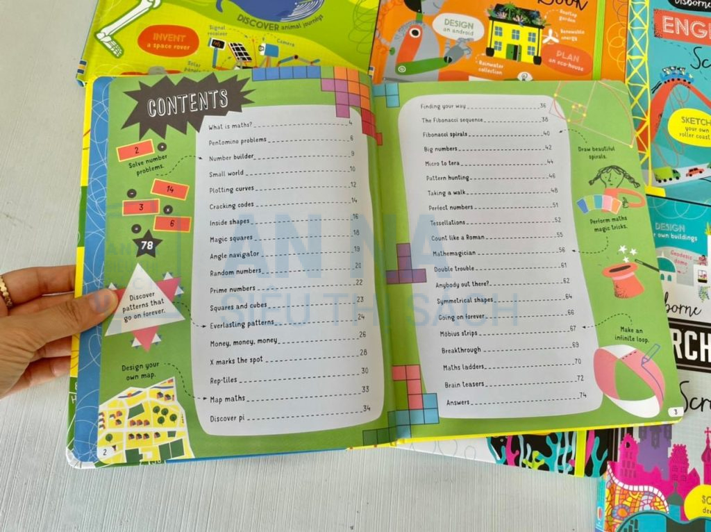 Usborne stem scribble book nhập 6 cuốn bìa cứng