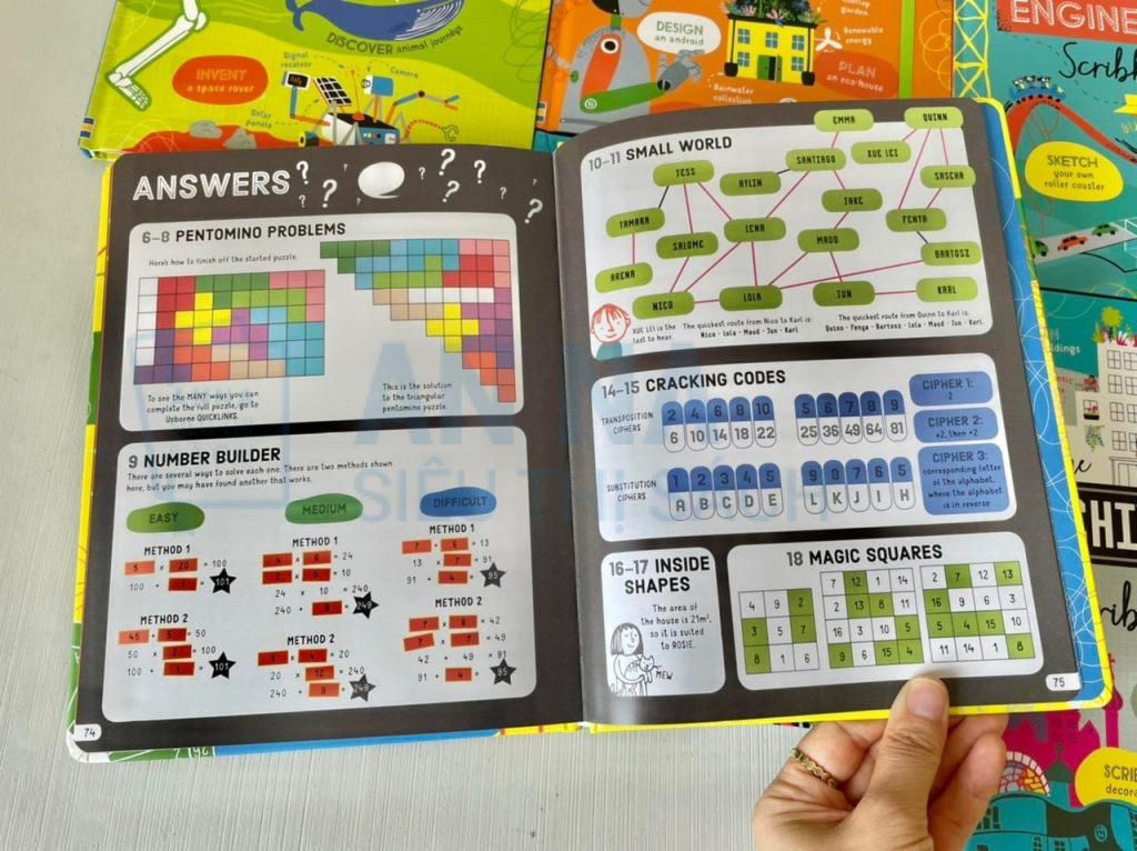 Usborne stem scribble book nhập 6 cuốn bìa cứng