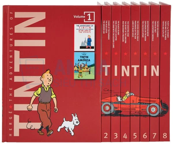 Truyện tranh The Adventure Of Tintin nhập màu box set 8 cuốn - Hình ảnh 4