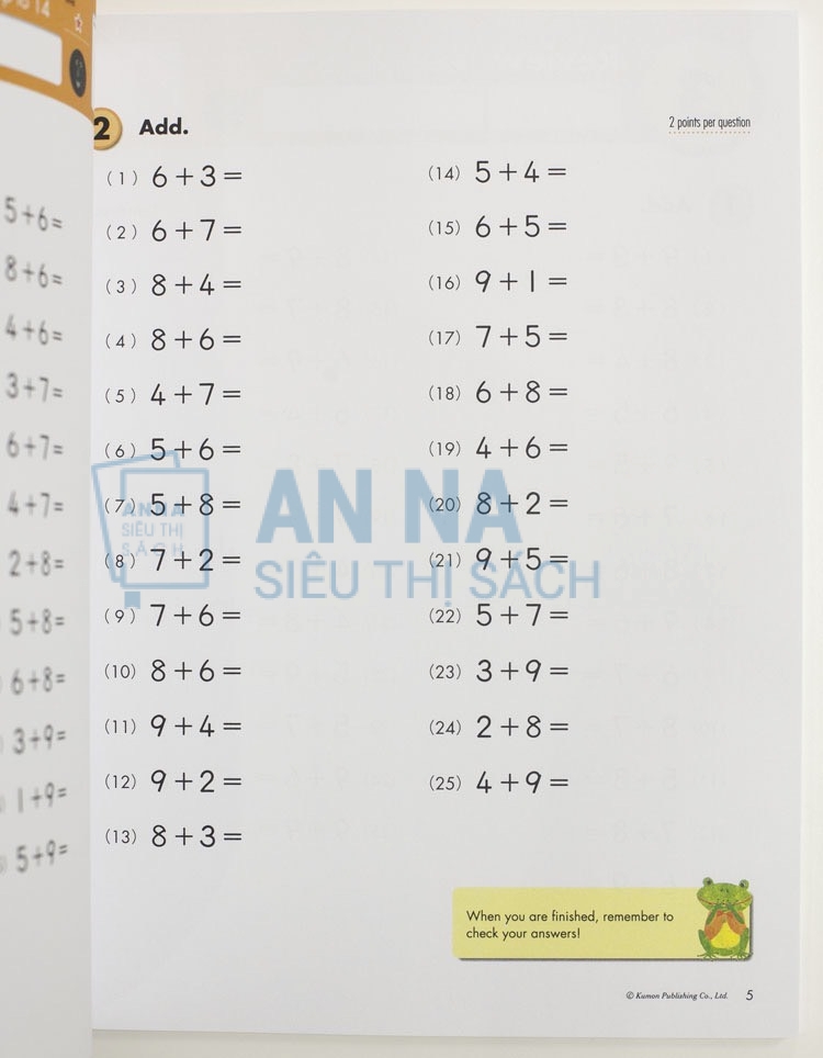 Kumon math workbook nhập 10 quyển